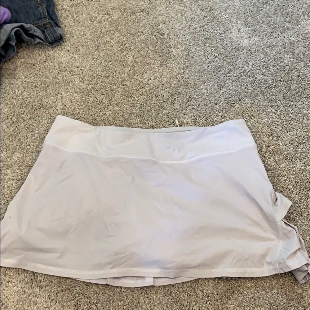 White ruffle Lululemon tennis skirt